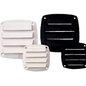 Ventilationsgaller PVC 82 x 82 mm, vit