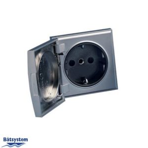 Eluttag med täcklock 230 V Berker Mobil